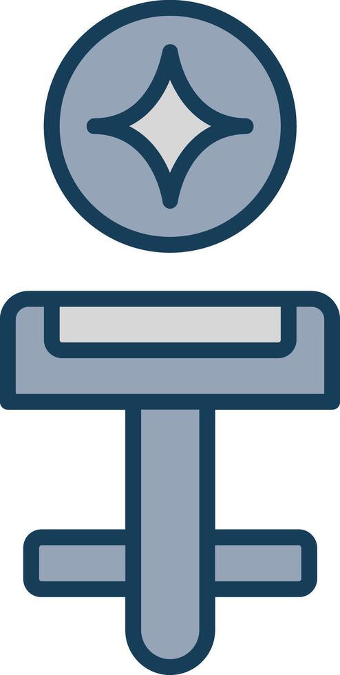 Cufflinks Line Filled Grey Icon vector