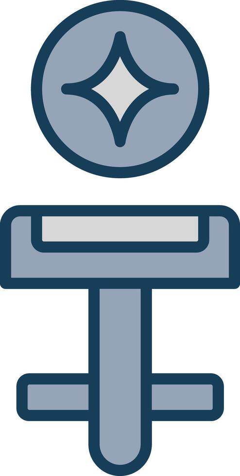 Cufflinks Line Filled Grey Icon vector