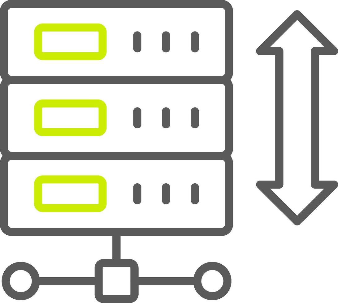 Expand Arrows Line Two Color Icon vector