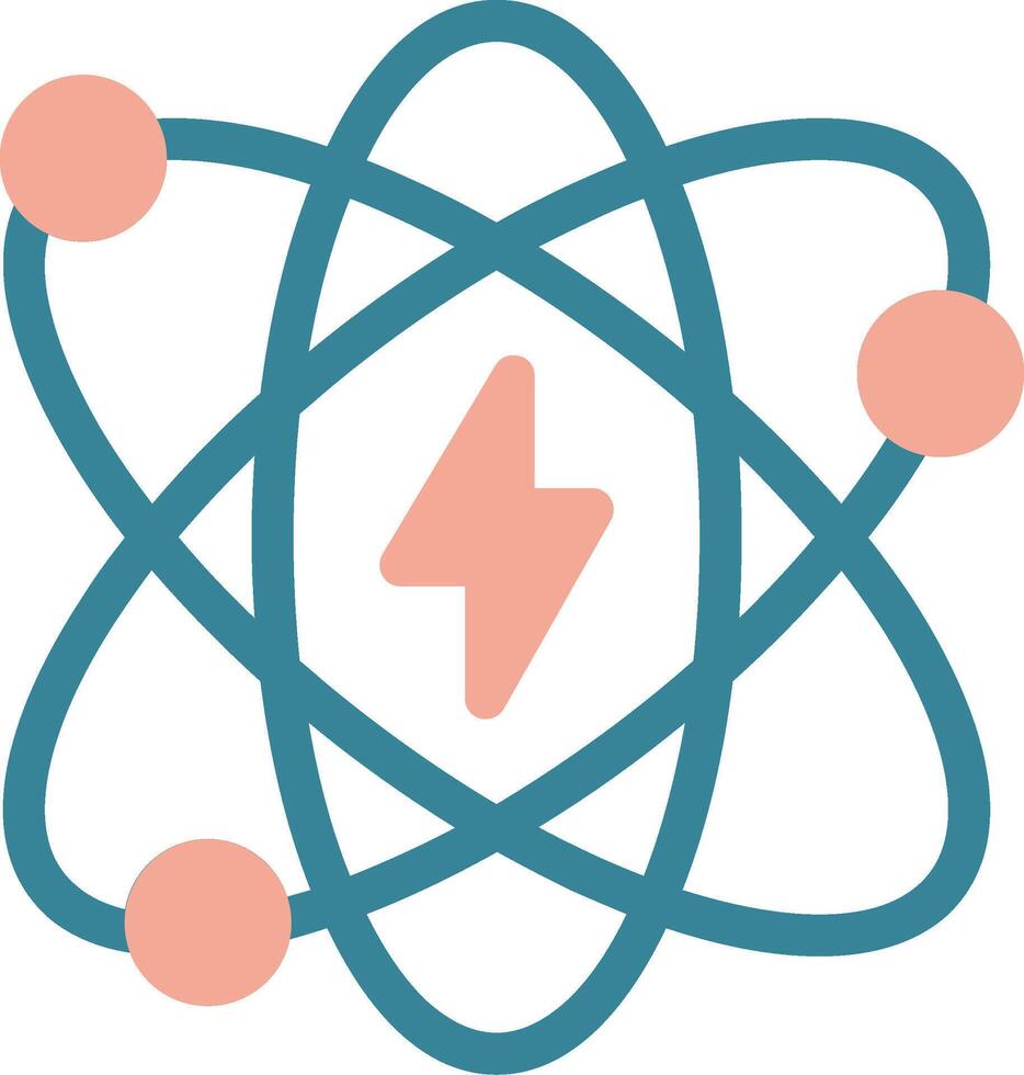 Atomic Energy Glyph Two Color Icon vector