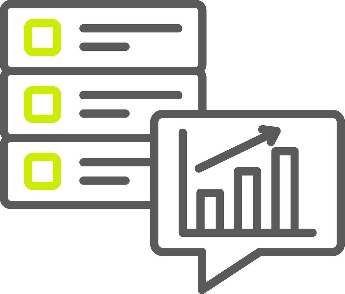 Data Analytics Line Two Color Icon vector