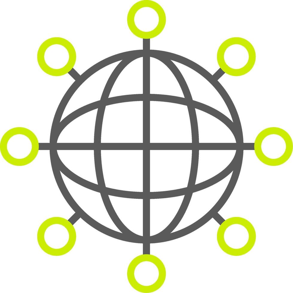 Internet Line Two Color Icon vector
