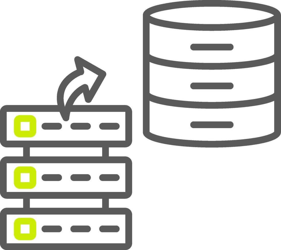 Data Stacks Line Two Color Icon vector