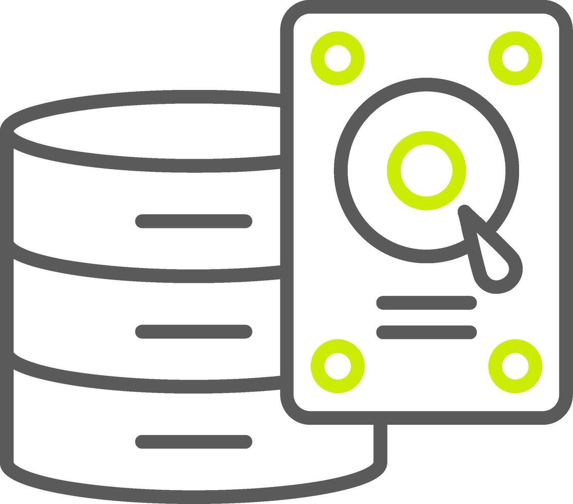 Ssd Disk Line Two Color Icon vector