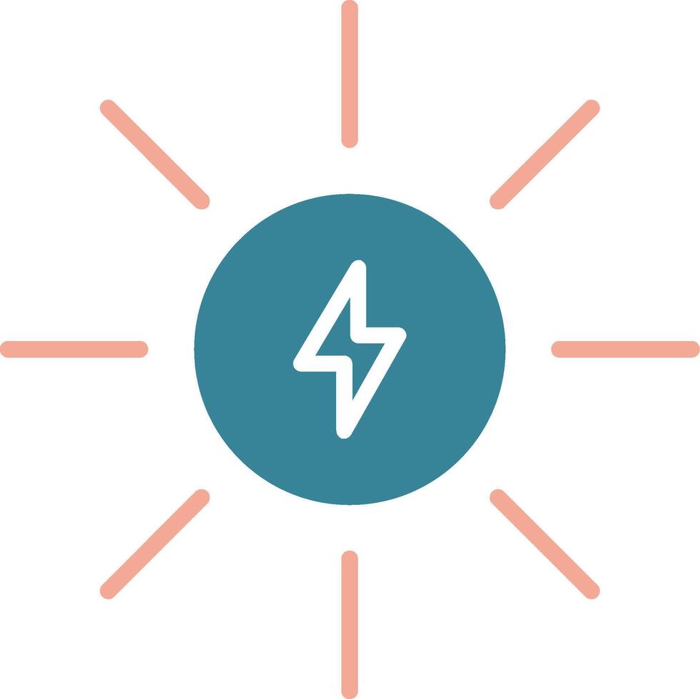 Sun Glyph Two Color Icon vector