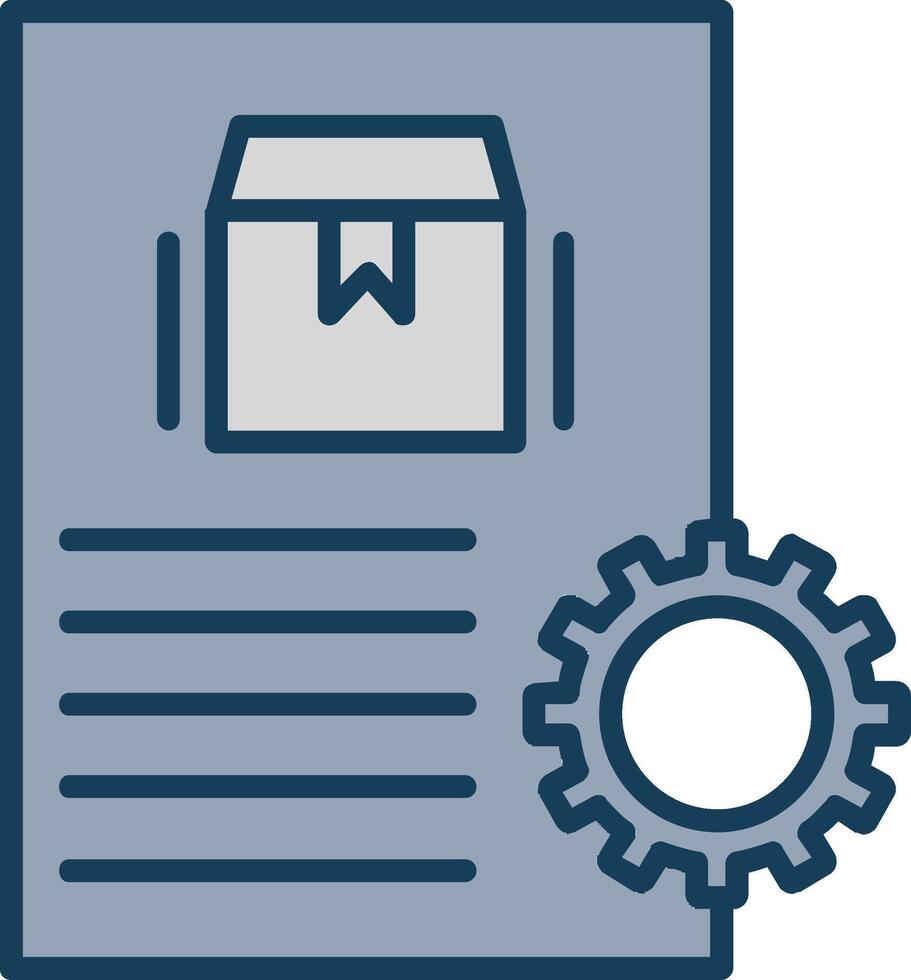 Order Processing Line Filled Grey Icon vector