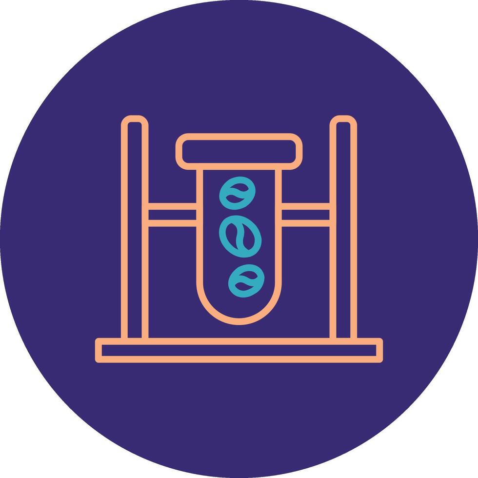 Quality Check Line Two Color Circle Icon vector