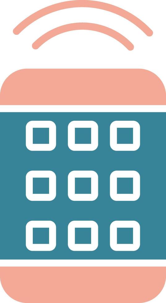 Remote Control Glyph Two Color Icon vector