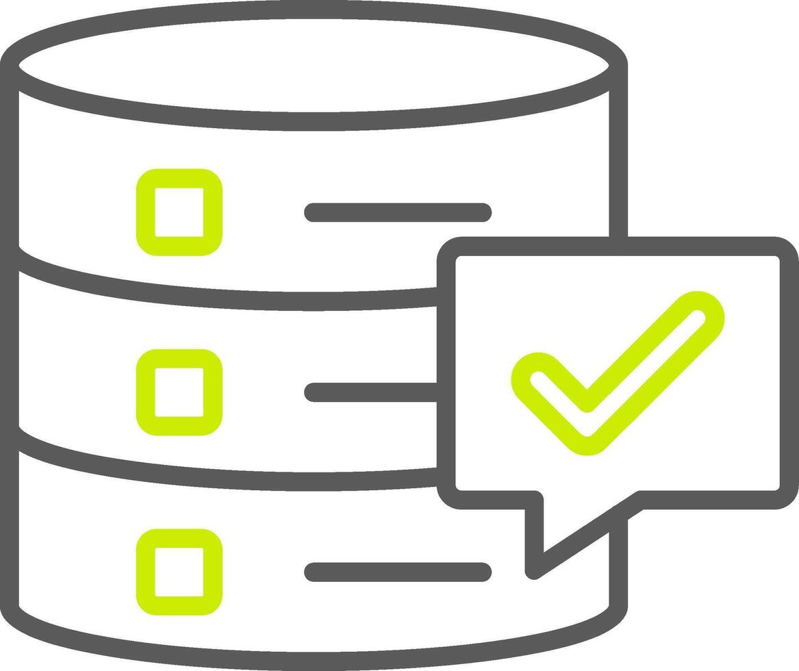 Data Quality Line Two Color Icon vector