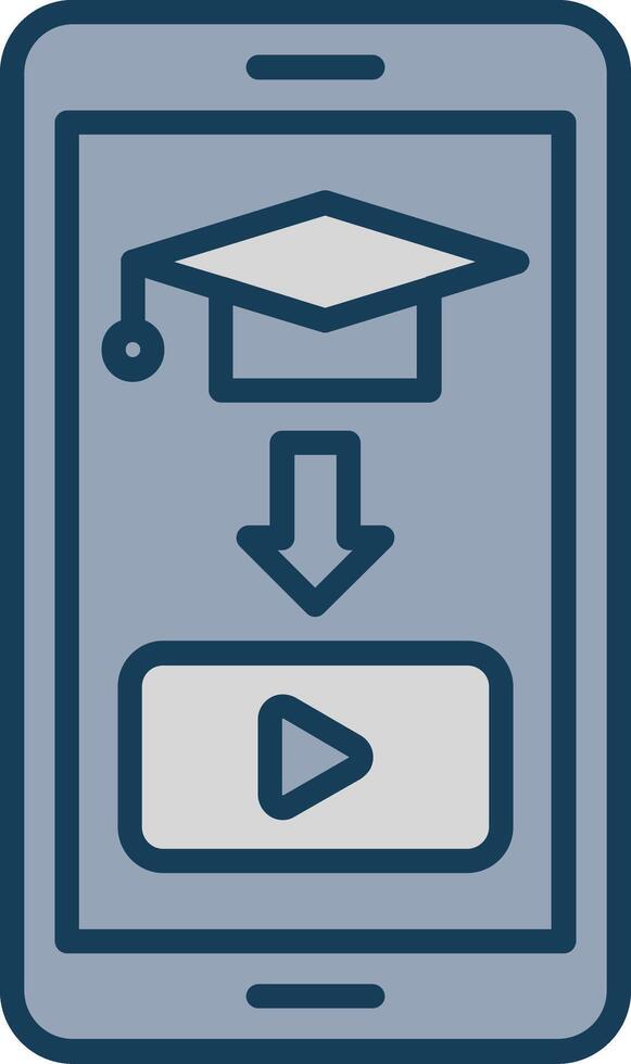 Educational Line Filled Grey Icon vector