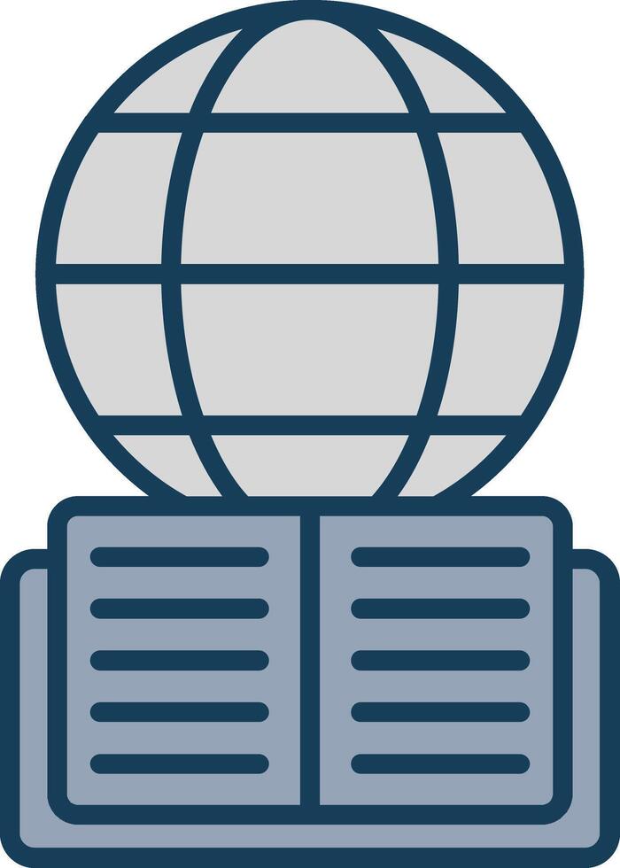 Ebook Line Filled Grey Icon vector