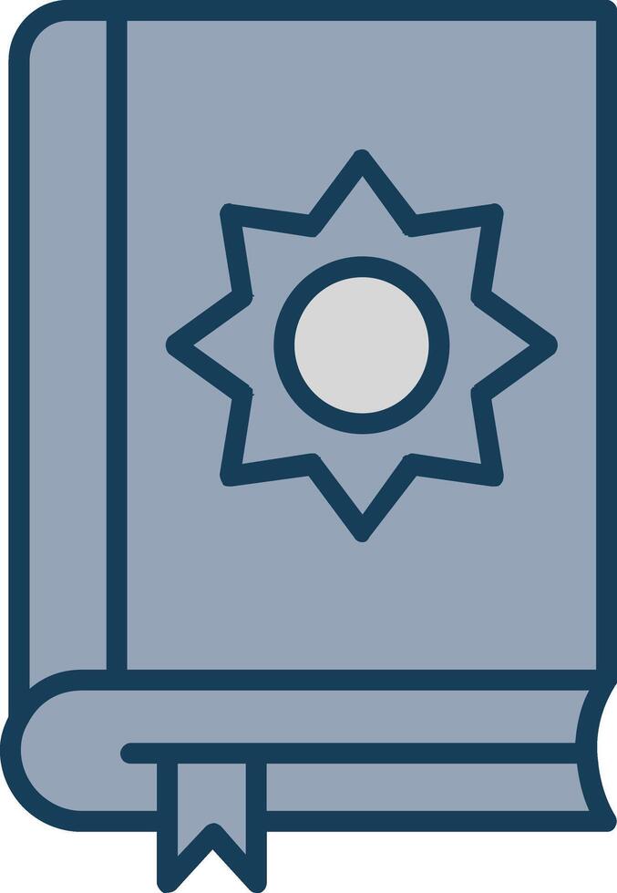 Holy Book Line Filled Grey Icon vector