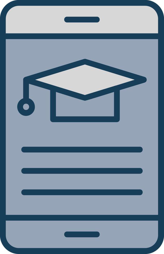 Elearning Line Filled Grey Icon vector