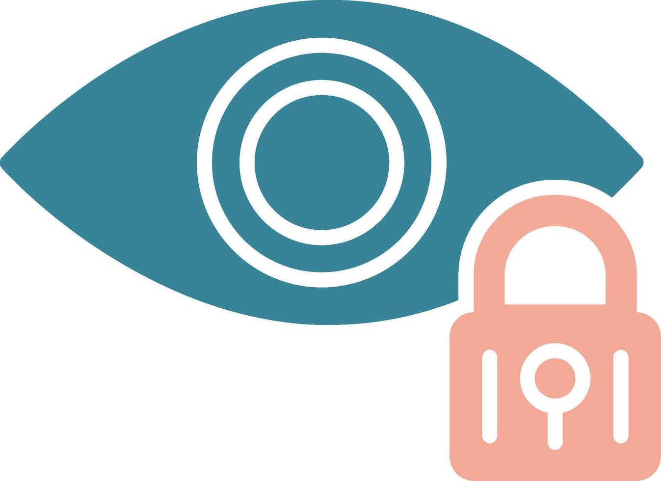 Retinal Scan Glyph Two Color Icon vector