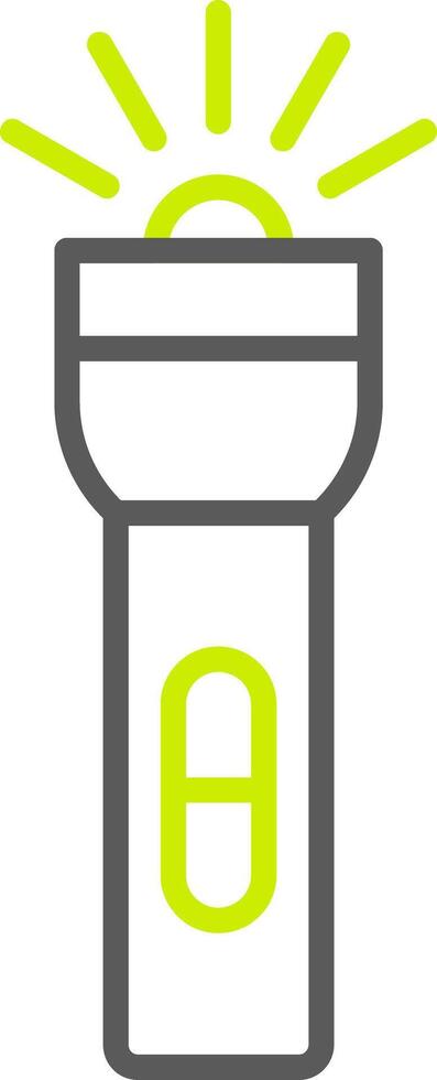 Flashlight Line Two Color Icon vector