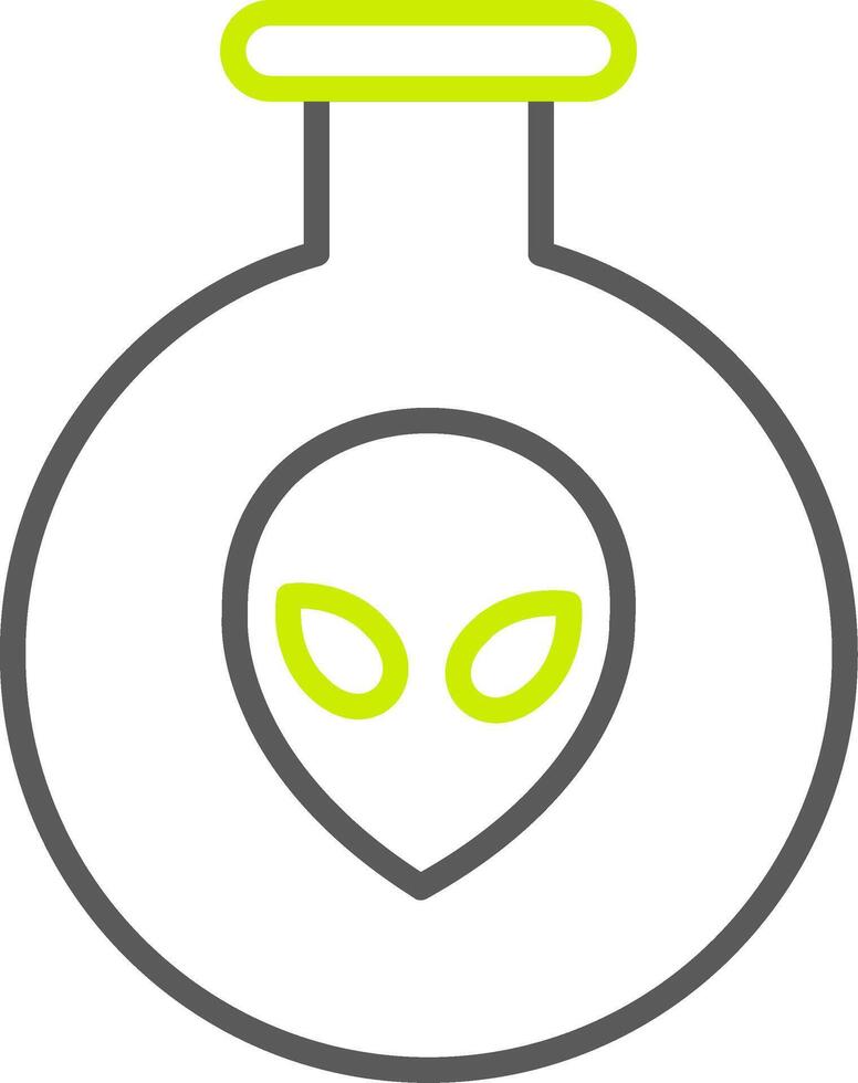 Aliens Line Two Color Icon vector