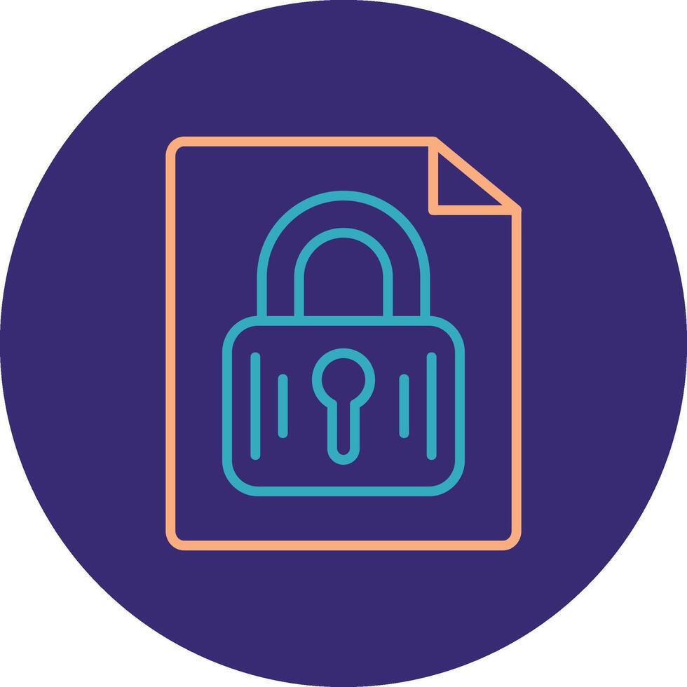File Line Two Color Circle Icon vector