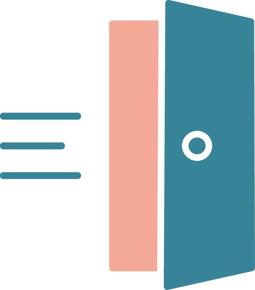 Entry Glyph Two Color Icon vector