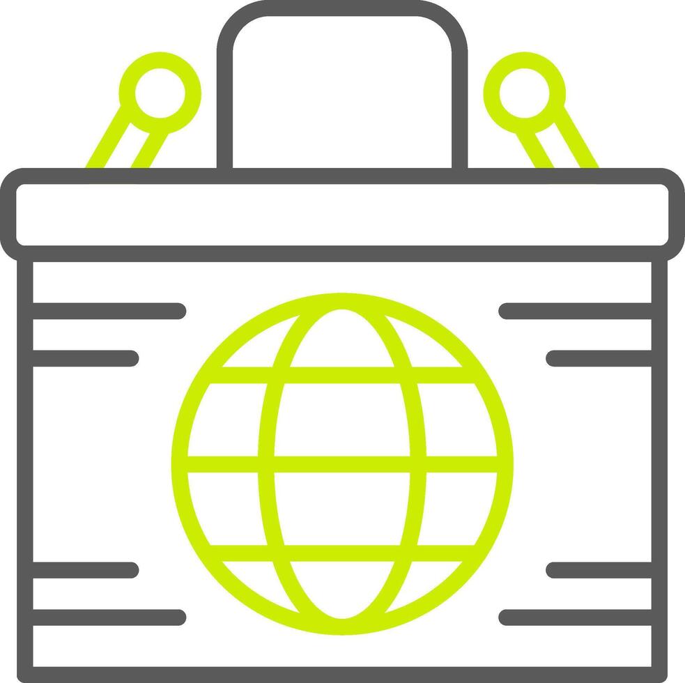 Desk Line Two Color Icon vector