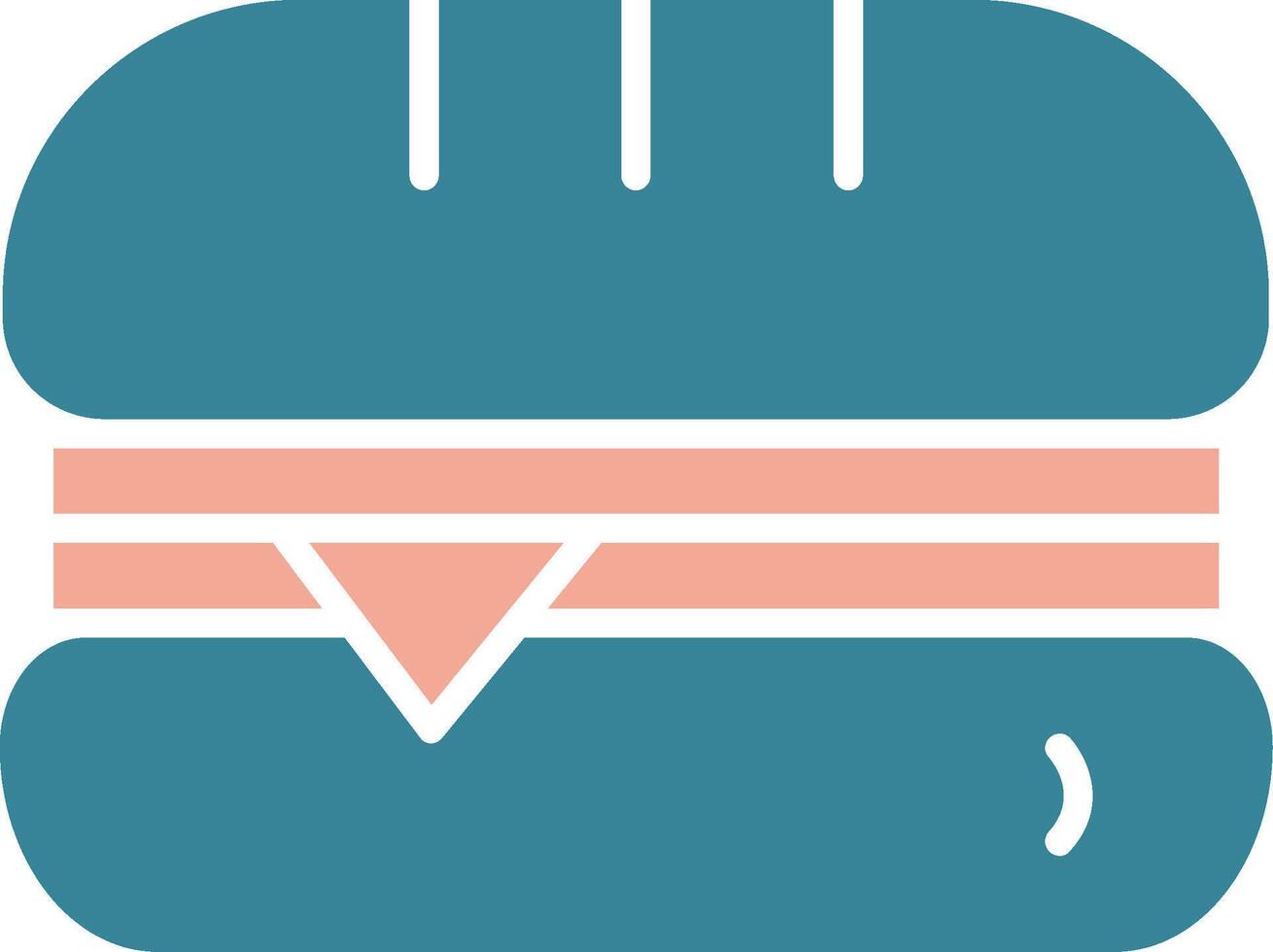 Sandwhich Glyph Two Color Icon vector