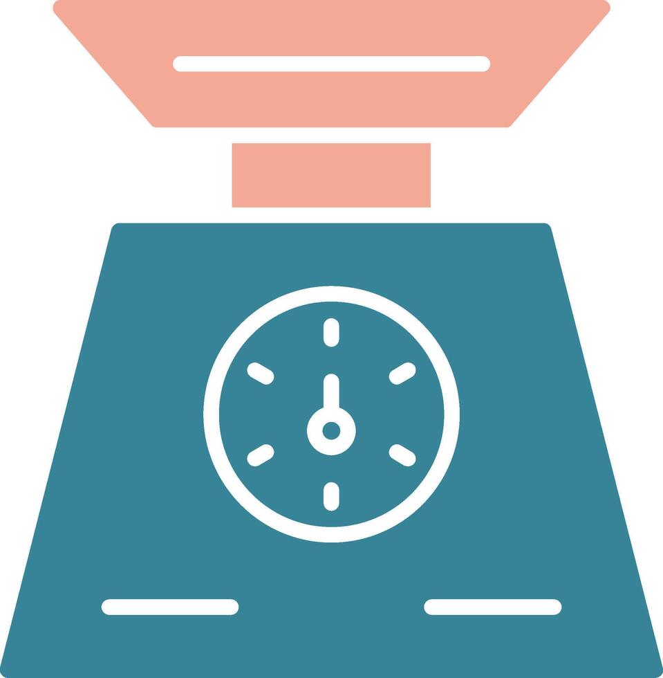 Weigh Scale Glyph Two Color Icon vector