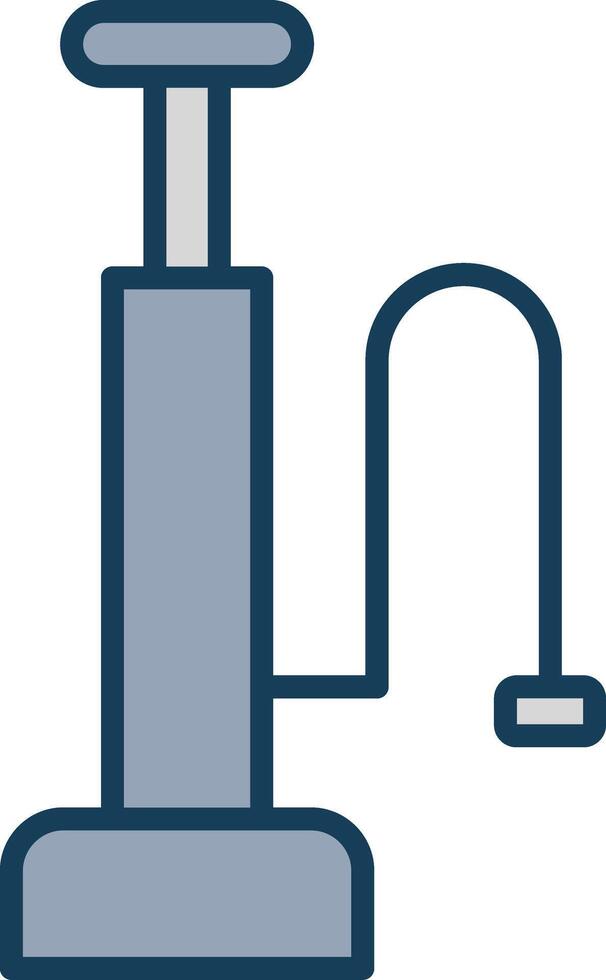 Air Pump Line Filled Grey Icon vector