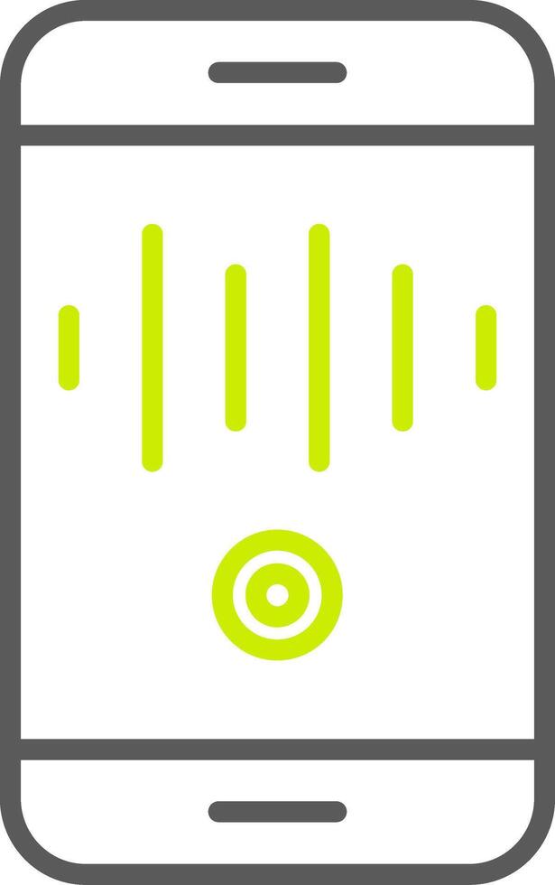 Voice Recording Line Two Color Icon vector