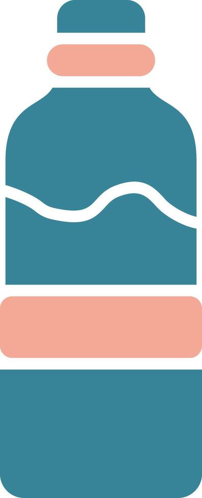 Water Bottle Glyph Two Color Icon vector