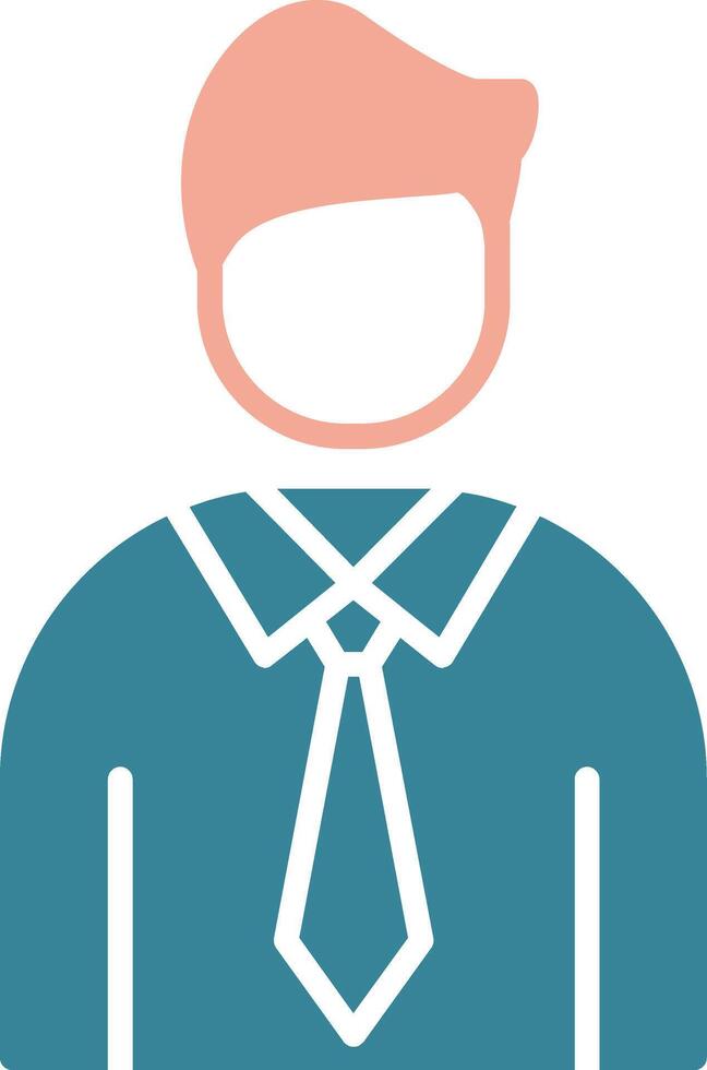 Employee Glyph Two Color Icon vector