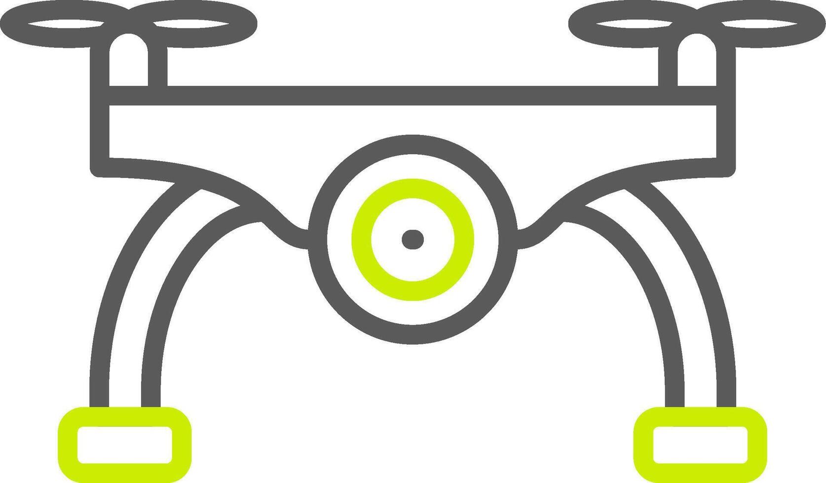 Camera Drone Line Two Color Icon vector