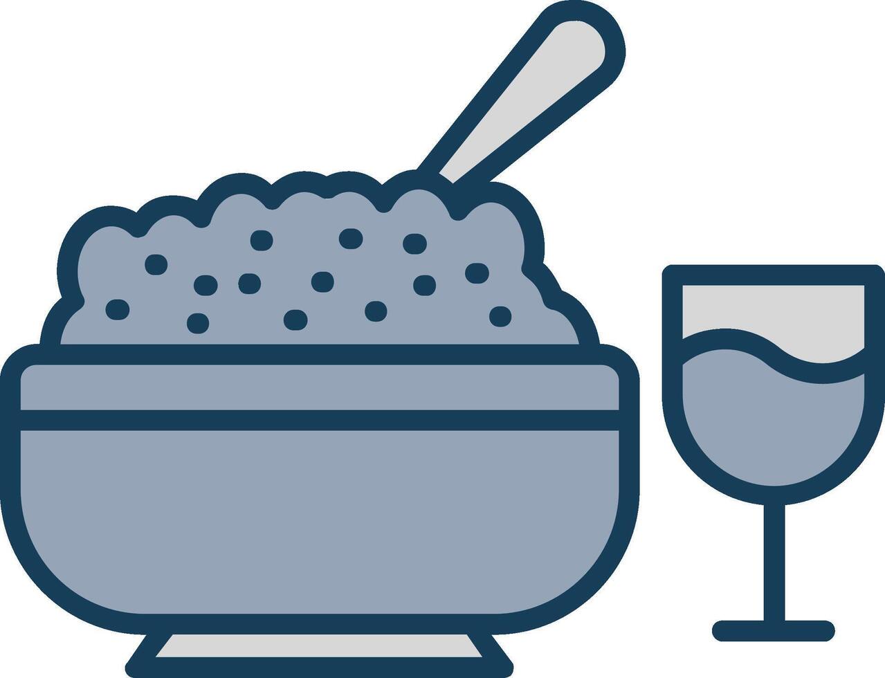 Iftar Line Filled Grey Icon vector