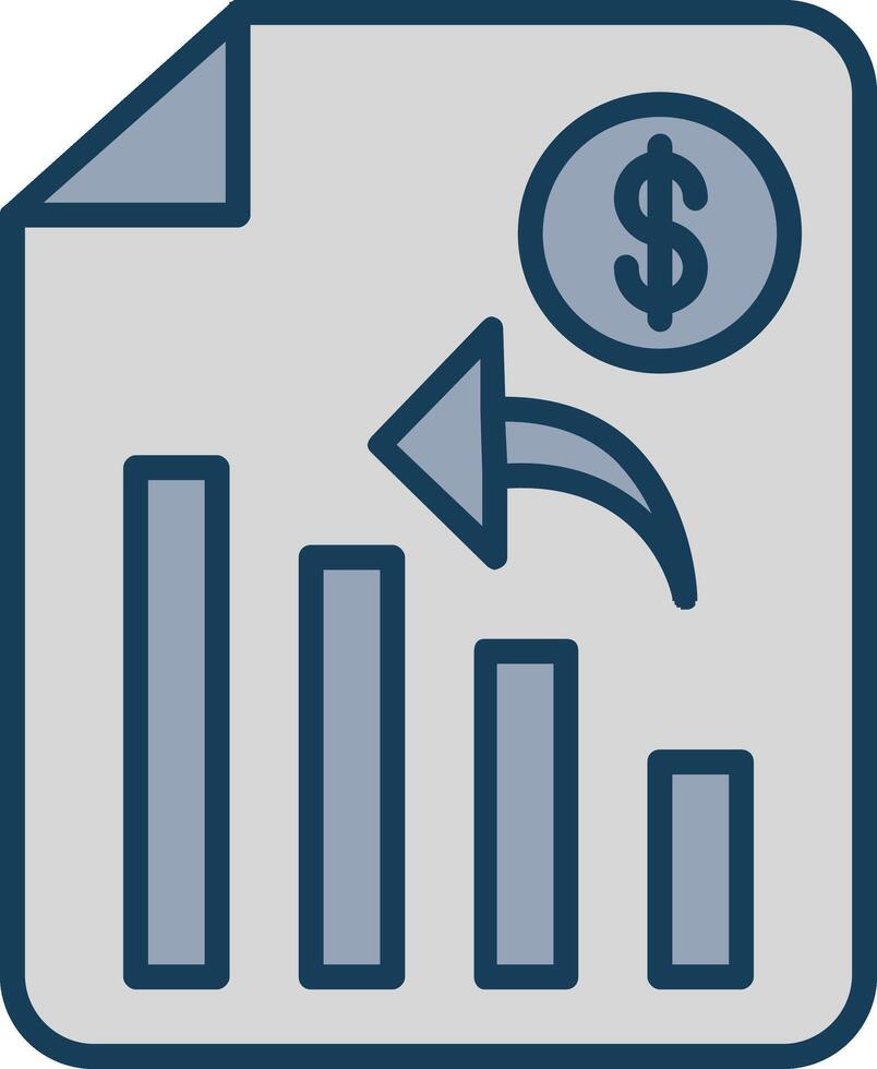 Analytics Line Filled Grey Icon vector