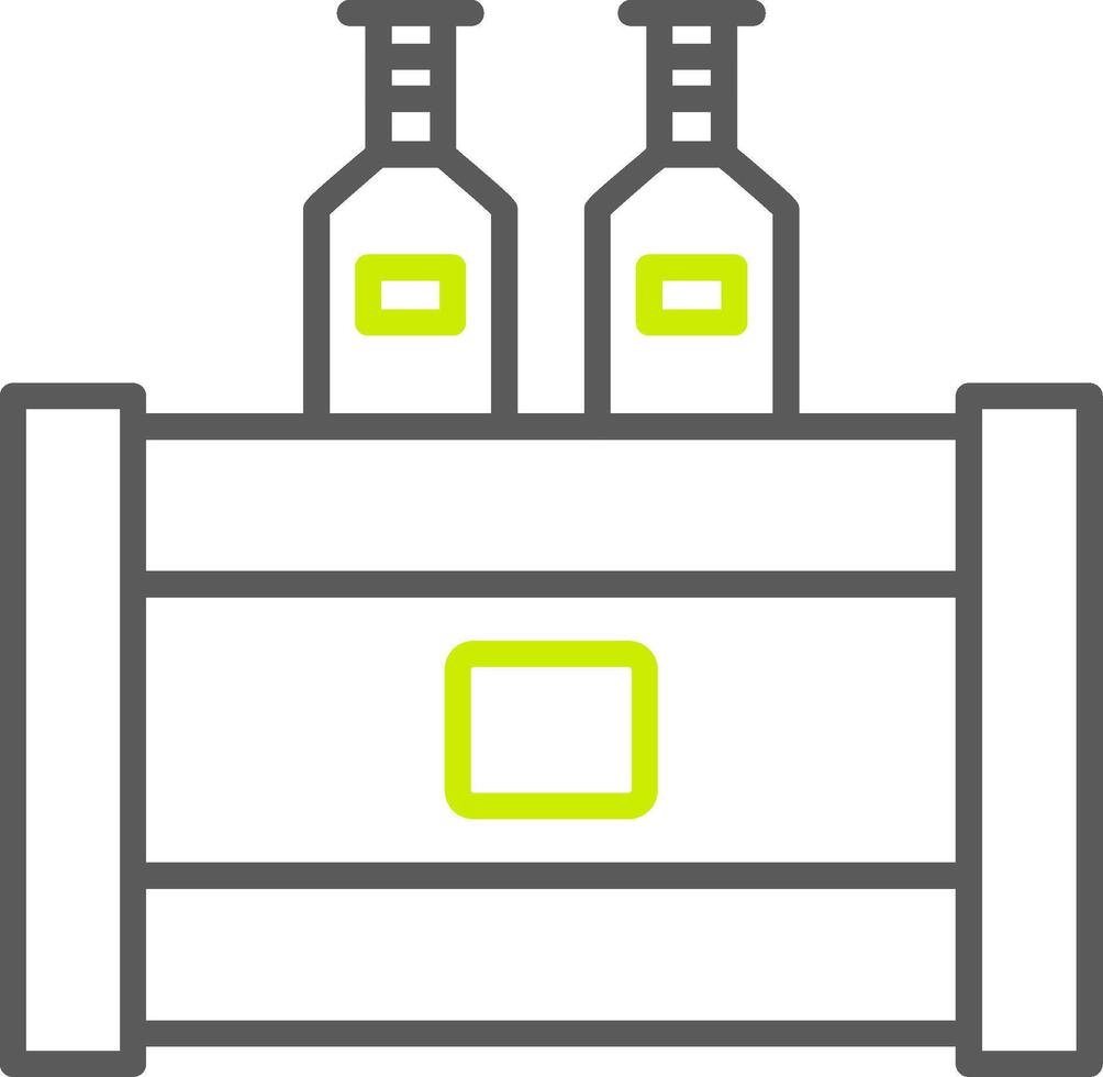 Beer Box Line Two Color Icon vector