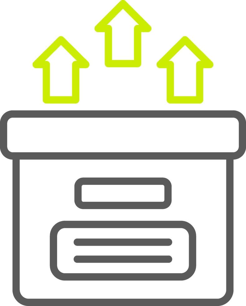 Storage Box Line Two Color Icon vector