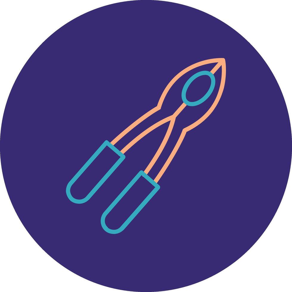 cascanueces línea dos color circulo icono vector