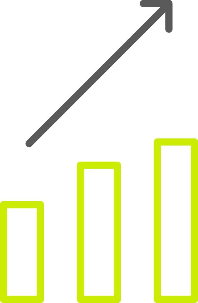 Arrow Chart Line Two Color Icon vector
