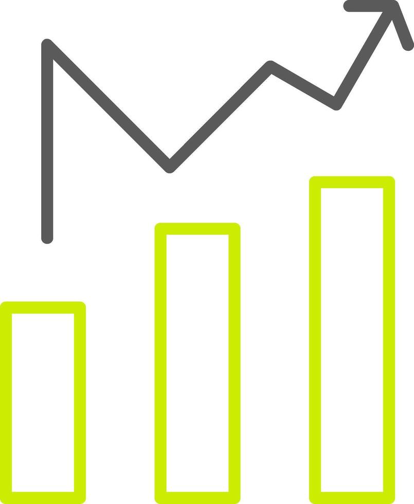 Chart Line Two Color Icon vector