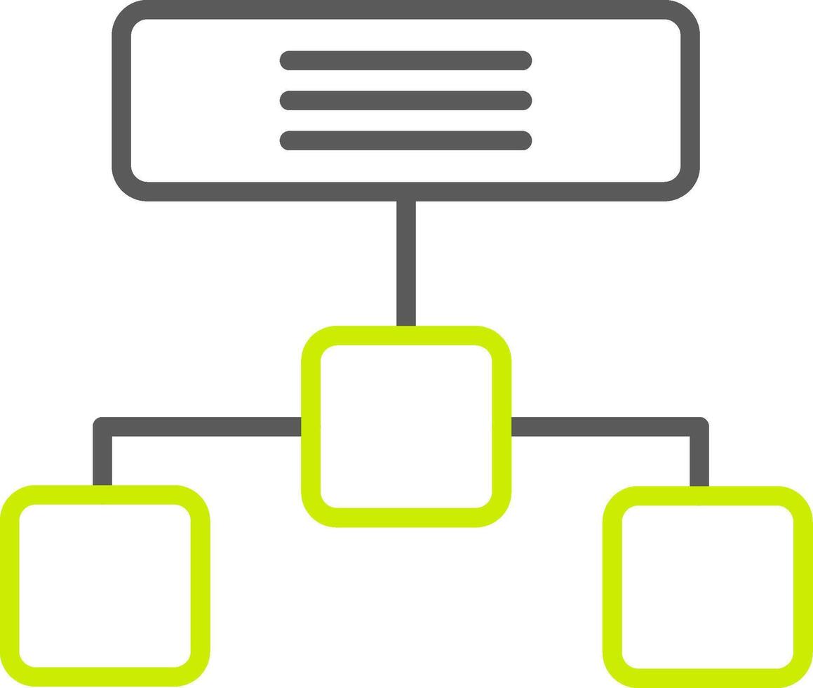 Hierarchical Structure Line Two Color Icon vector