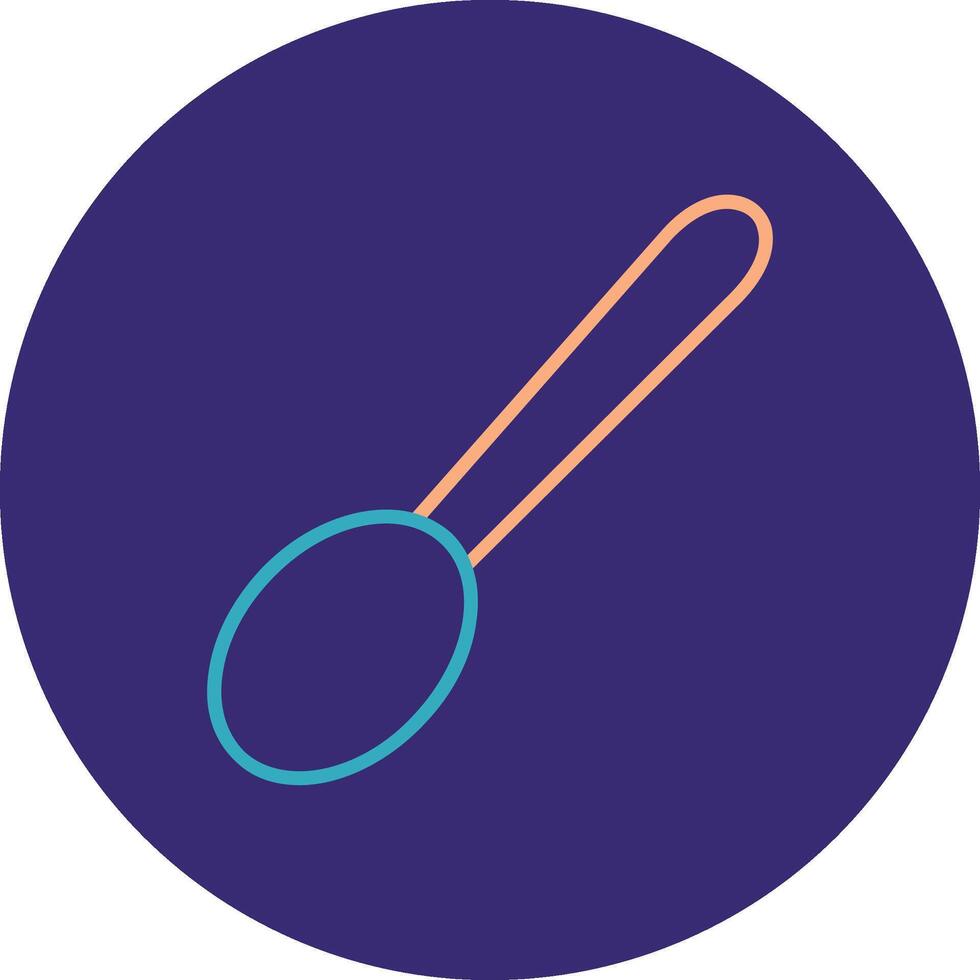 Spoon Line Two Color Circle Icon vector