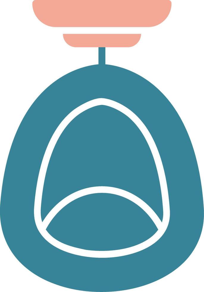 Egg Chair Glyph Two Color Icon vector