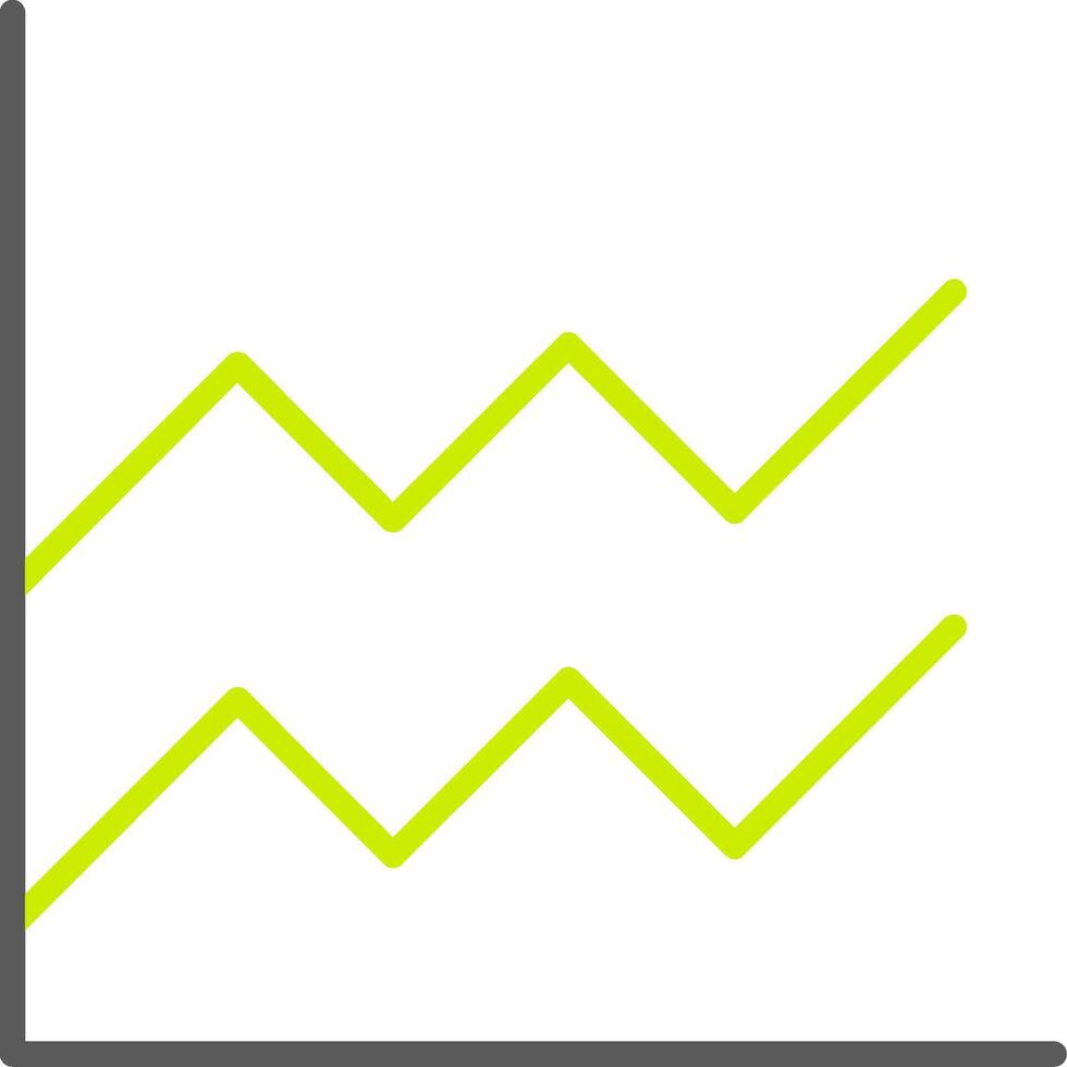 Area Graph Line Two Color Icon vector
