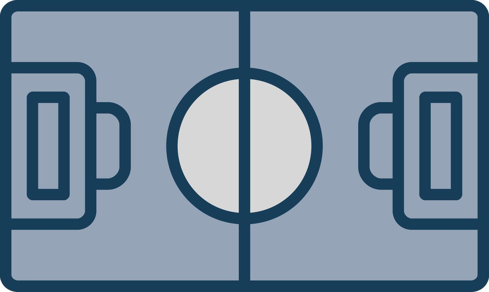 Football Field Line Filled Grey Icon vector