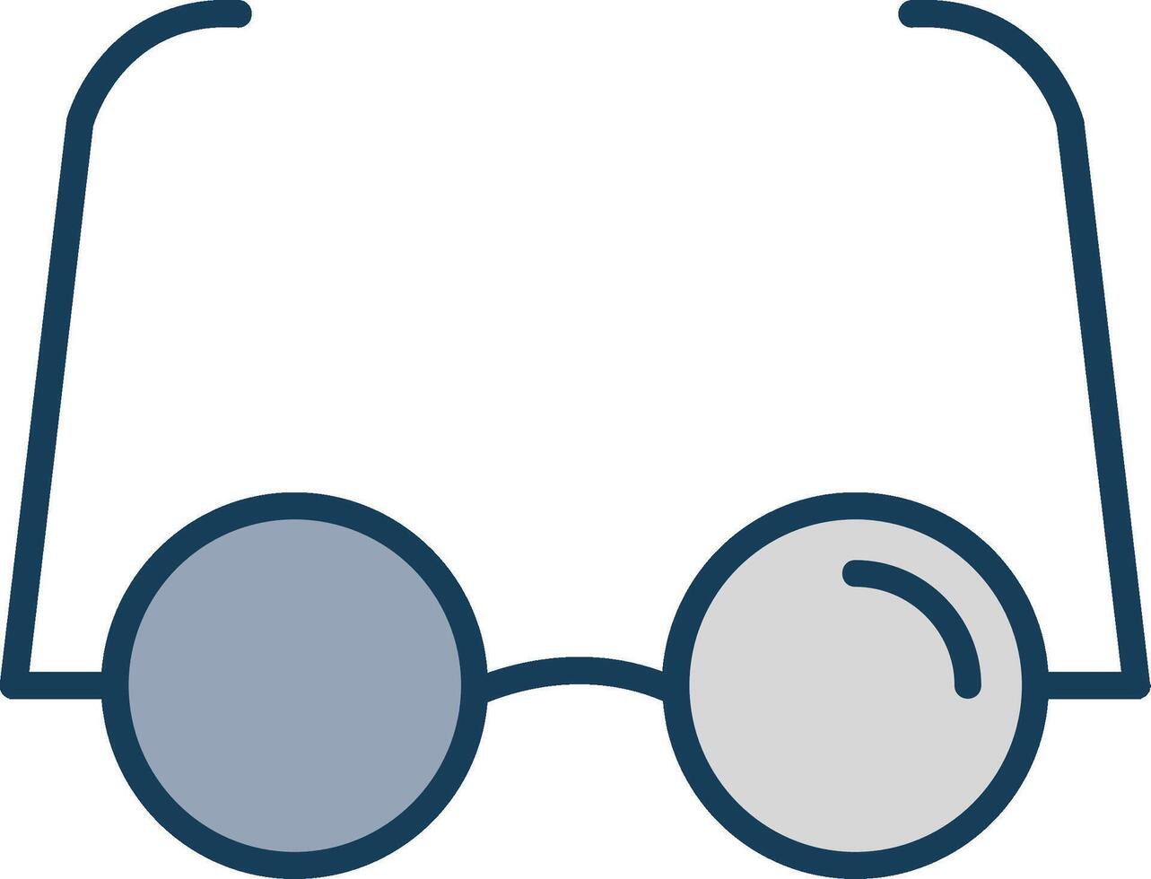 Reading Glasses Line Filled Grey Icon vector