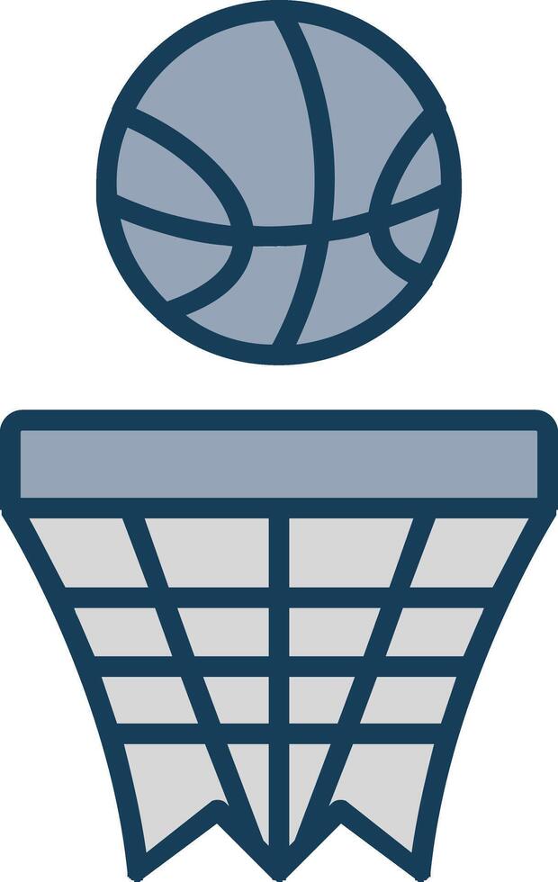 Basketball Line Filled Grey Icon vector