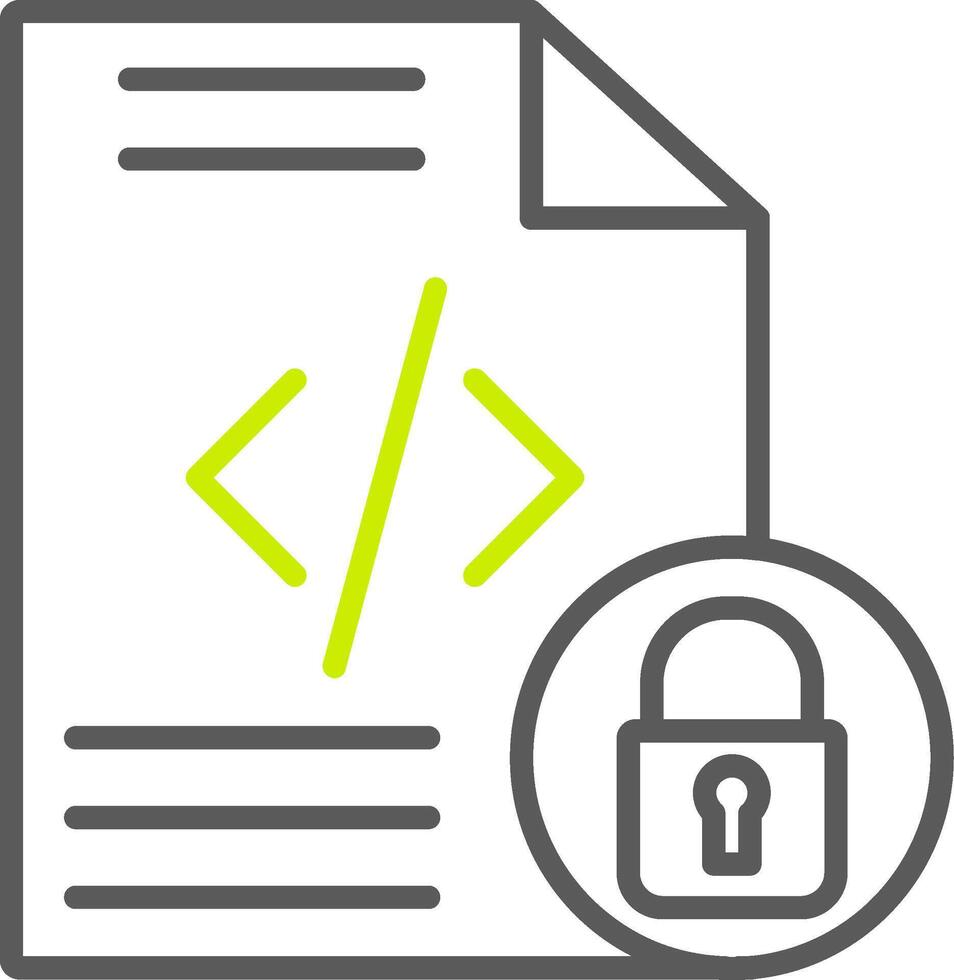 Protected Line Two Color Icon vector