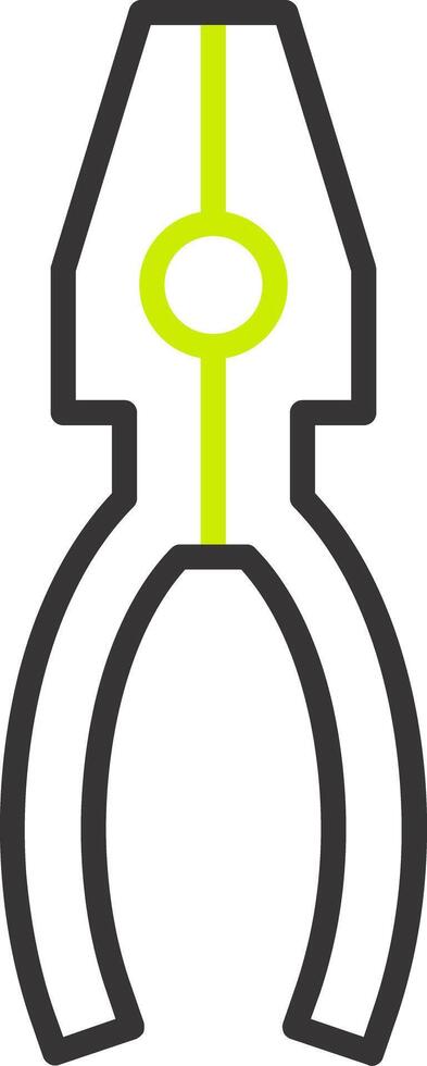 Pliers Line Two Color Icon vector