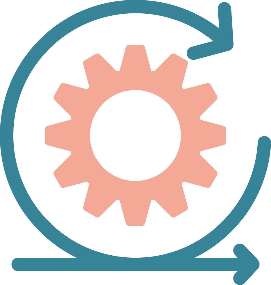 Scrum Glyph Two Color Icon vector