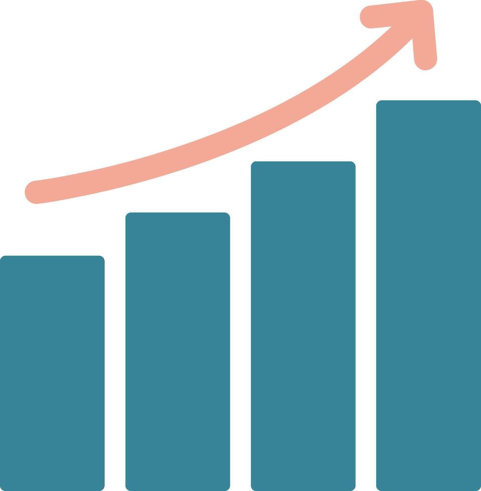 Data Analytics Glyph Two Color Icon vector