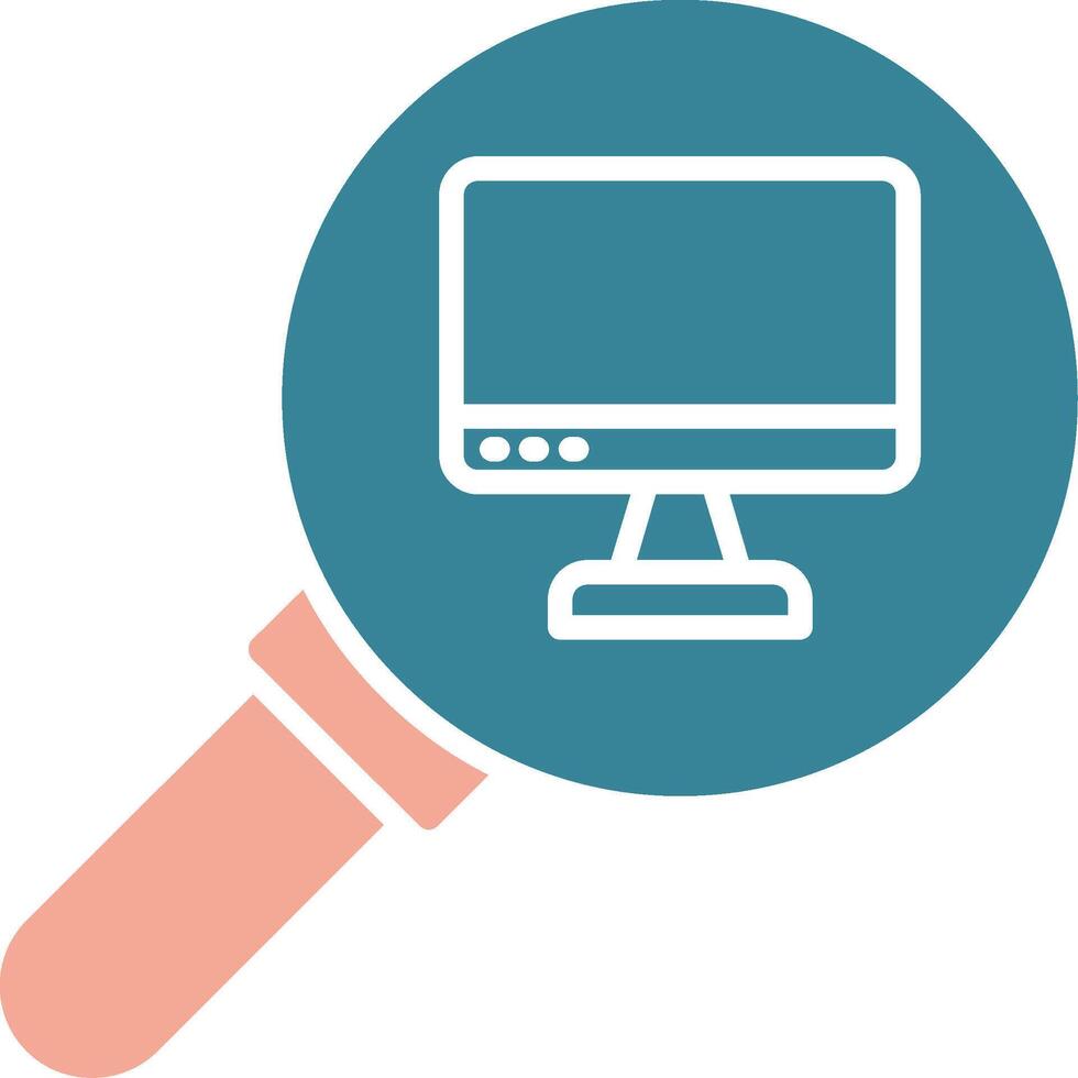 Audit Glyph Two Color Icon vector