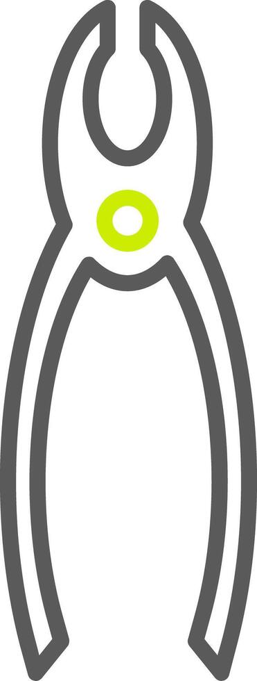 Pliers Line Two Color Icon vector